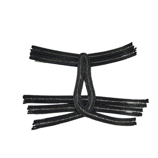 Custom new beads embroidered sandals female diamond acrylic sewing bead weaving upper semi-finished products from manufacturers to sample processing