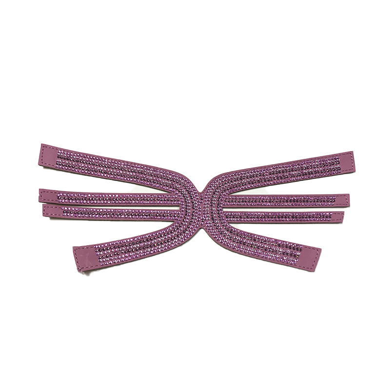 2021 new electric embroidery hot diamond chain shoe accessory fashion diamond inlaid shoe material sandals slippers women's upper customization