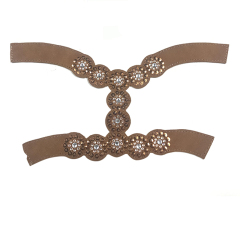 2021 new electric embroidery hot diamond chain shoe accessory fashion diamond inlaid shoe material sandals slippers women's upper customization