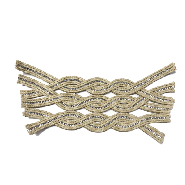 2021 New Bohemia embroidery fabric shoe material rope rust process shoe upper semi-finished sandals to sample processing custom