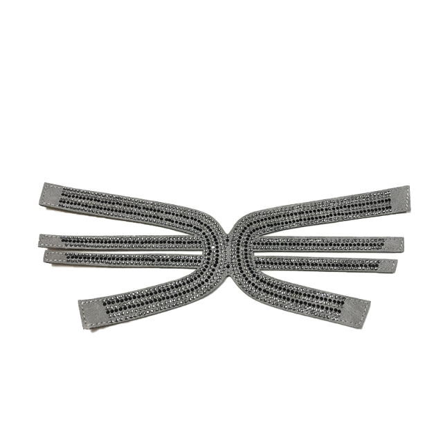 2021 new electric embroidery hot diamond chain shoe accessory fashion diamond inlaid shoe material sandals slippers women's upper customization