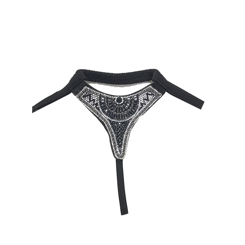 2021 new electric embroidery hot diamond chain shoe accessory fashion diamond inlaid shoe material sandals slippers women's upper customization