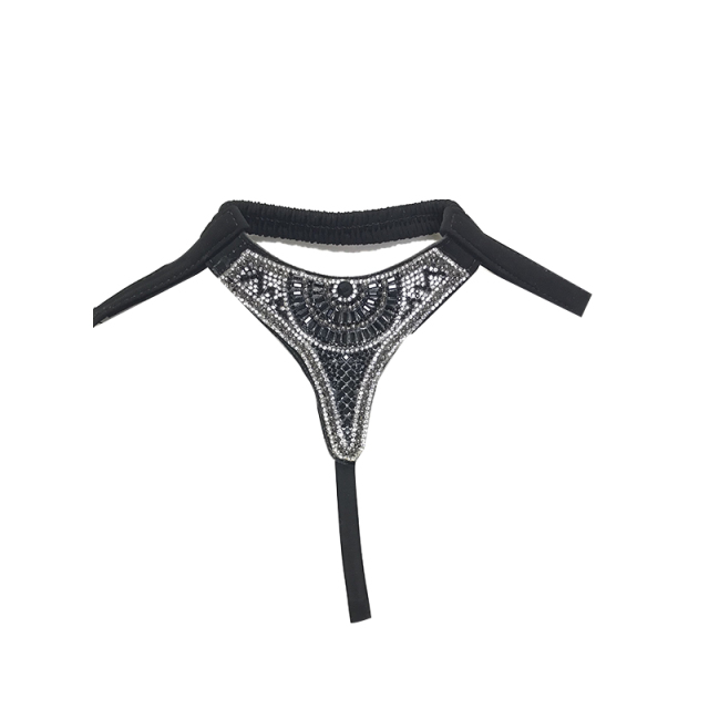 2021 new electric embroidery hot diamond chain shoe accessory fashion diamond inlaid shoe material sandals slippers women's upper customization