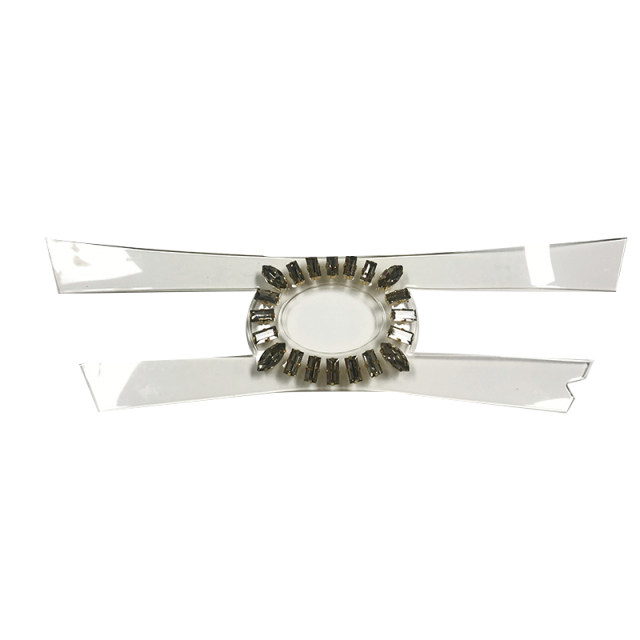 Vamp semi-finished laser semi-circular ironing piece women's shoe sandal vamp drilling sandal surface processing customization