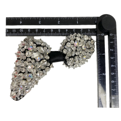 Hot-selling beads embroidery shoes flower acrylic diamond cloth nail bead shoes women's shoe upper accessories to sample processing custom