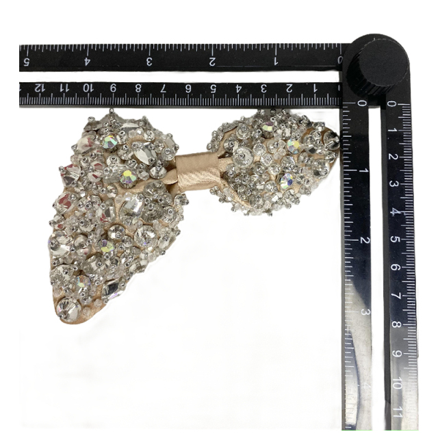 Hot-selling beads embroidery shoes flower acrylic diamond cloth nail bead shoes women's shoe upper accessories to sample processing custom