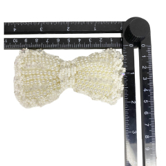 Hot-selling pearl embroidery shoes flower pearl chain beaded bow shoes flower women's shoes upper accessories to sample processing custom