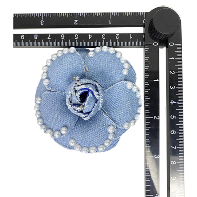 Custom bead embroidery shoes floral denim bow iron drill shoes floral jewelry women's shoes slippers children's shoes accessories to sample processing