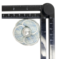 Custom beads embroidery shoes flower handmade denim flowers hot drill shoes flower jewelry women's shoes slippers children's shoes accessories to sample processing