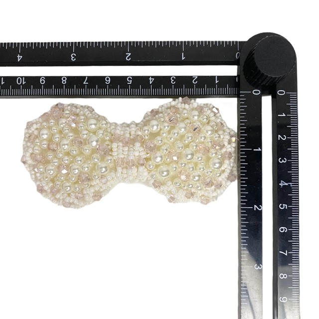 Hot-selling pearl embroidery shoes flower pearl chain beaded bow shoes flower women's shoes upper accessories to sample processing custom