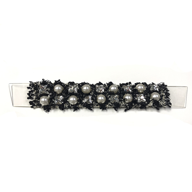 Hot new laser hot drilling nail hand woven jewelry women sandals upper semi-finished wholesale processing customization