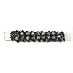 Hot new laser hot drilling nail hand woven jewelry women sandals upper semi-finished wholesale processing customization