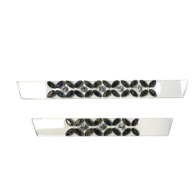 2021 new electric embroidery hot diamond chain shoe accessory fashion diamond inlaid shoe material sandals slippers women's upper customization