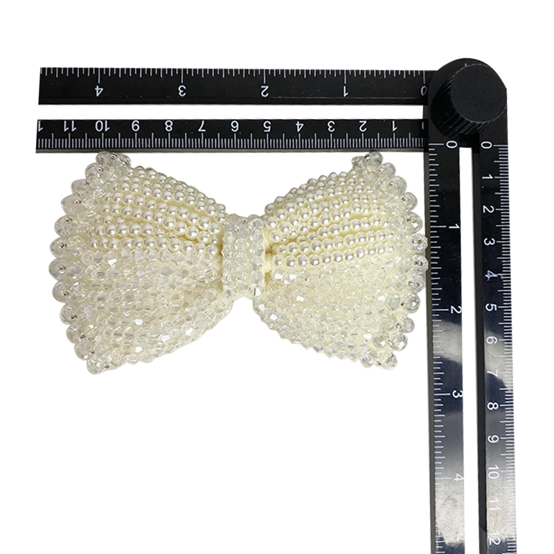 Hot-selling pearl embroidery shoes flower pearl chain beaded bow shoes flower women's shoes upper accessories to sample processing custom