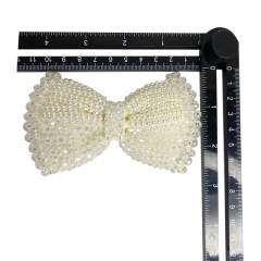 Hot-selling pearl embroidery shoes flower pearl chain beaded bow shoes flower women's shoes upper accessories to sample processing custom