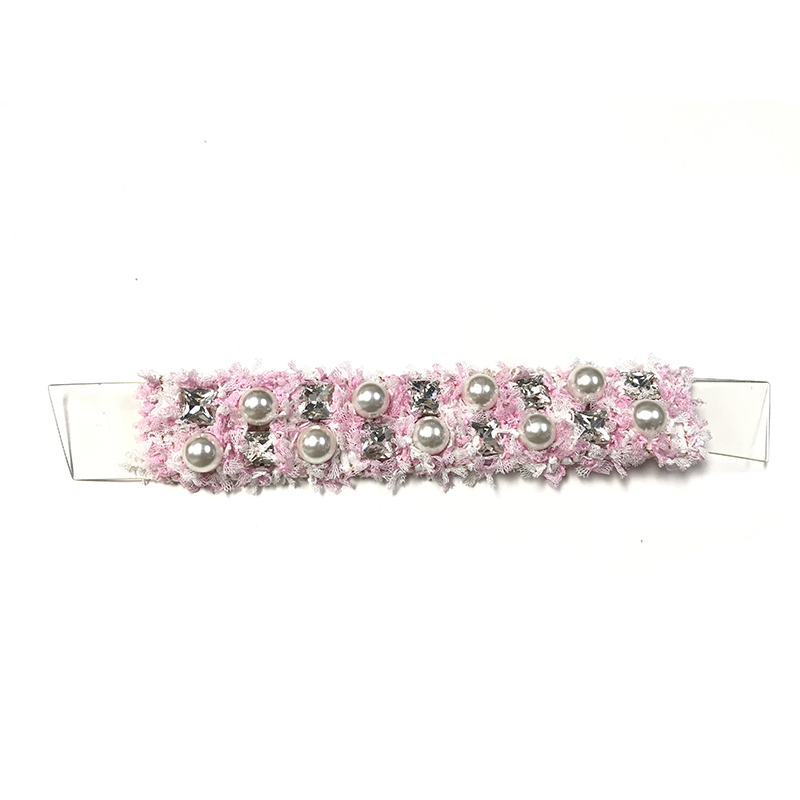 Hot new laser hot drilling nail hand woven jewelry women sandals upper semi-finished wholesale processing customization