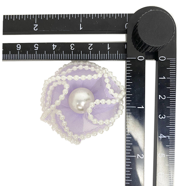 Custom beads embroidery shoes flower handmade mesh nail beads iron drill shoes flower jewelry women's shoes slippers children's shoes accessories to sample processing