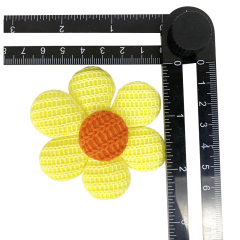 Custom rope embroidery shoes flower wool knitting crochet embroidery shoes flower jewelry women's shoes sandal face semi-finished accessories to sample processing