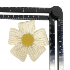 Custom rope embroidery shoes flower wool knitting crochet embroidery shoes flower jewelry women's shoes sandal face semi-finished accessories to sample processing