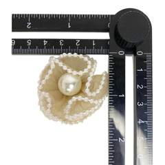 Custom beads embroidery shoes flower handmade mesh nail beads iron drill shoes flower jewelry women's shoes slippers children's shoes accessories to sample processing