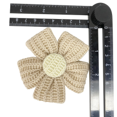 Custom rope embroidery shoes flower wool knitting crochet embroidery shoes flower jewelry women's shoes sandal face semi-finished accessories to sample processing