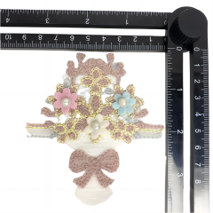 Custom new shoe flower embroidery rope rope hand-stitched beaded shoes flower jewelry women's shoes slippers children's shoes accessories to sample processing