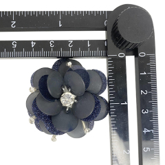 Custom boho nuevo bordado bordado flores acrílico lentejuelas hecho a mano accesorios zapatos de mujer zapatillas superior acabado