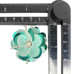 Custom boho nuevo bordado bordado flores acrílico lentejuelas hecho a mano accesorios zapatos de mujer zapatillas superior acabado