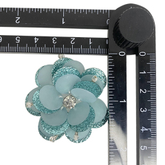 Custom boho nuevo bordado bordado flores acrílico lentejuelas hecho a mano accesorios zapatos de mujer zapatillas superior acabado