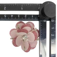 Custom boho nuevo bordado bordado flores acrílico lentejuelas hecho a mano accesorios zapatos de mujer zapatillas superior acabado