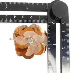 Custom boho nuevo bordado bordado flores acrílico lentejuelas hecho a mano accesorios zapatos de mujer zapatillas superior acabado