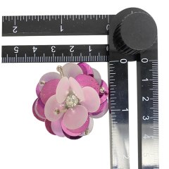 Custom boho nuevo bordado bordado flores acrílico lentejuelas hecho a mano accesorios zapatos de mujer zapatillas superior acabado