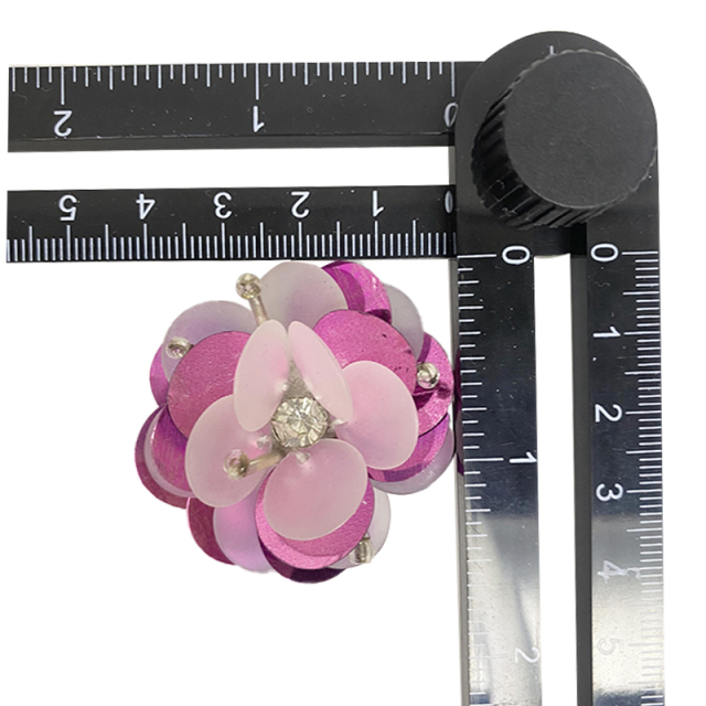 Custom boho nuevo bordado bordado flores acrílico lentejuelas hecho a mano accesorios zapatos de mujer zapatillas superior acabado