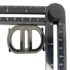 Novedades zapato flor espalda goma taladros bolsas zapato metálico hebillas zapato mujer zapatillas zapato flor zapato hebillas zapato flor material accesorios open mold custom