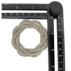 Novedades zapato flor espalda goma taladros bolsas zapato metálico hebillas zapato mujer zapatillas zapato flor zapato hebillas zapato flor material accesorios open mold custom