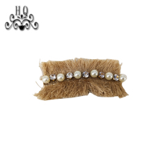 New sales of hand-stitched beaded craft sandals flower shoe material upper shoe buckle accessories
