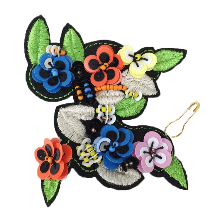 Europe and the United States new Bohemia beaded beaded embroidery shoes flower electric embroidery women's shoes slippers children's shoes flower shoe buckle accessories to sample processing custom
