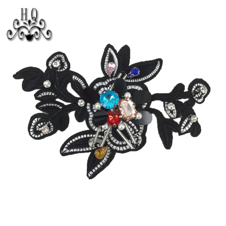 Europe and the United States new Bohemia beaded beaded embroidery shoes flower electric embroidery women's shoes slippers children's shoes flower shoe buckle accessories to sample processing custom