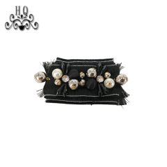 Europe and the United States new Bohemia beaded beaded shoes floral beaded women's shoes slippers children's shoes floral shoe buckle accessories to sample processing