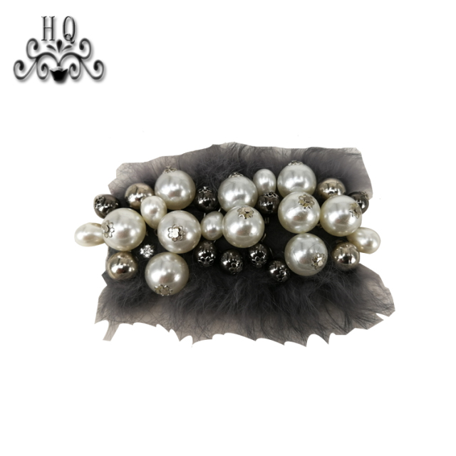 Europe and the United States new Bohemia beaded beaded shoes floral beaded women's shoes slippers children's shoes floral shoe buckle accessories to sample processing