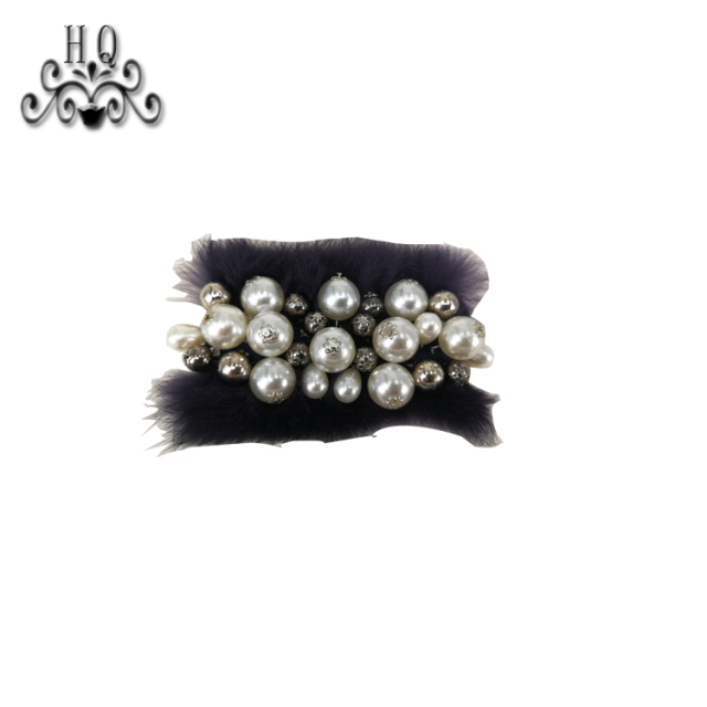 Europe and the United States new Bohemia beaded beaded shoes floral beaded women's shoes slippers children's shoes floral shoe buckle accessories to sample processing