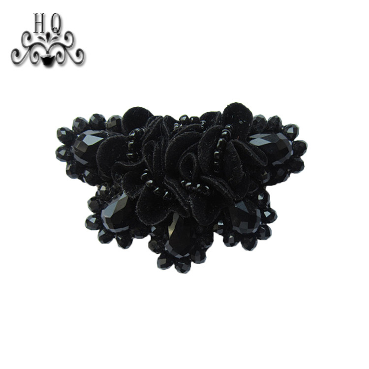 Europe and the United States new Bohemia beaded beaded shoes floral beaded women's shoes slippers children's shoes floral shoe buckle accessories to sample processing