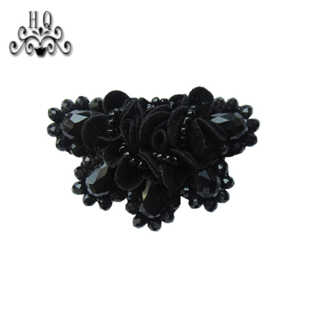 Europe and the United States new Bohemia beaded beaded shoes floral beaded women's shoes slippers children's shoes floral shoe buckle accessories to sample processing