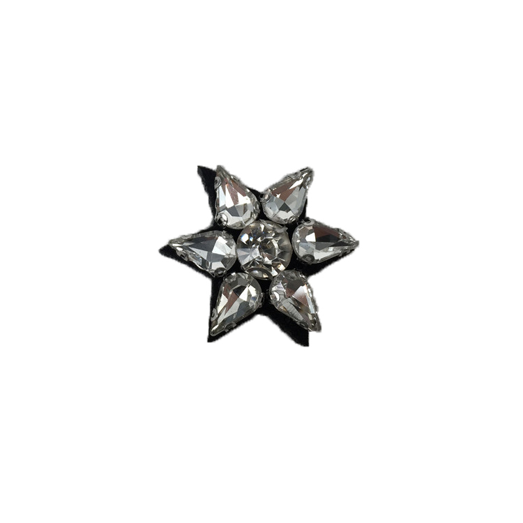 Europe and the United States new Bohemia beaded small five-pointed star beaded embroidered shoes flower beaded women's shoes slippers children's shoes flower shoe buckle accessories to sample processing