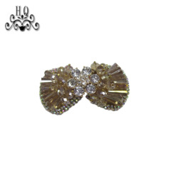 Europe and the United States new Bohemia beaded beaded shoes floral beaded women's shoes slippers children's shoes floral shoe buckle accessories to sample processing
