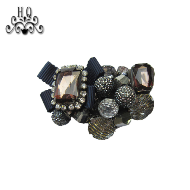 Europe and the United States new Bohemia beaded beaded shoes floral beaded women's shoes slippers children's shoes floral shoe buckle accessories to sample processing