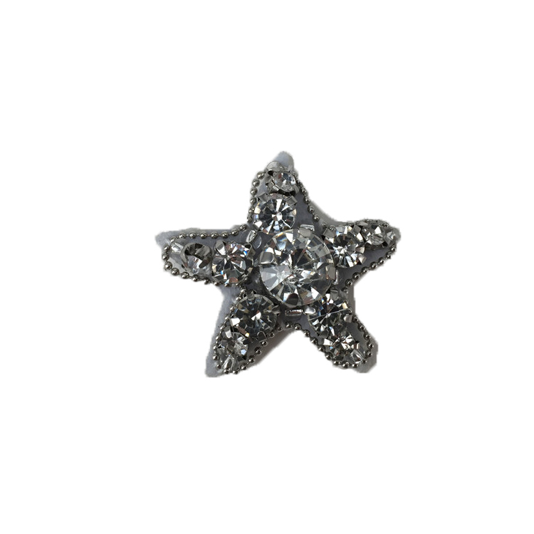 Europe and the United States new Bohemia beaded small five-pointed star beaded embroidered shoes flower beaded women's shoes slippers children's shoes flower shoe buckle accessories to sample processing