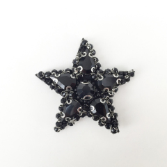 Europe and the United States new Bohemia beaded small five-pointed star beaded embroidered shoes flower beaded women's shoes slippers children's shoes flower shoe buckle accessories to sample processing