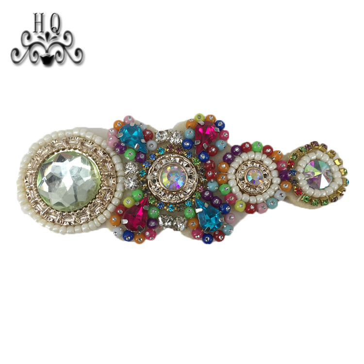 New sales of hand-stitched beaded craft sandals flower shoe material upper shoe buckle accessories