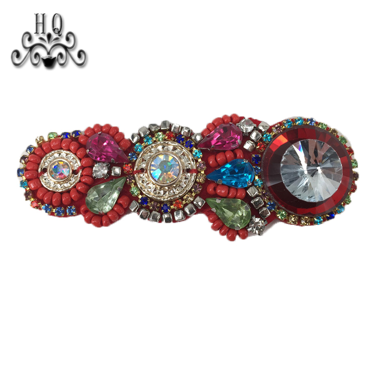 New sales of hand-stitched beaded craft sandals flower shoe material upper shoe buckle accessories
